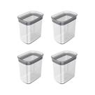 Kit de potes herméticos Ou 4 peças 1,5L Linha Block