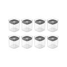 Kit de potes herméticos Ou 8 peças 150ml Linha Block Kit de potes herméticos Ou 8 peças 150ml Linha Block