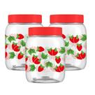 Kit de Potes Plástico Organizador Multiuso Cozinha 1,7LT Decorado - Kit de Potes Plástico Organizador Multiuso Cozinha 1,7LT Decorado -