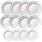 Kit De Pratos Jasmim Duralex Vidro Branco 12 Unid Kit De Pratos Jasmim Duralex Vidro Branco 12 Unid