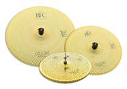 Kit de Pratos Low Volume BFC Cymbals Silex Golden Brilliant 14, 16, 20 volume até 80% menor