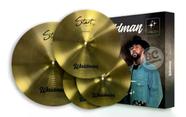 Kit de Pratos Waldman Signature Cléverson Silva Start Brass com Chimbal 14, Crash 16 e Ride 20