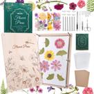 Kit de prensa de flores Aboofx de 5 camadas de madeira 17x30cm para artesanato
