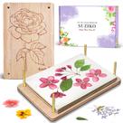 Kit de Prensa para Flores Suziko 27,5x17,8 cm Madeira Maciça com Estampa de Rosa