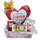 Kit De Presente Almofada Caneca Chocolate Cesta De Amor Kit De Presente Almofada Caneca Chocolate Cesta De Amor