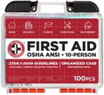 Kit de primeiros socorros Be Smart Get Prepared para 10 pessoas e 100 peças