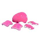 Kit de Proteção Infantil 7 Peças com Capacete Joelheiras Cotoveleiras Munhequeiras Rosa Unitoys