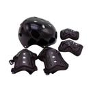 Kit de Proteção Infantil com 07 Peças Preto com Capacete