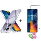 Kit de Proteção Para Xiaomi Poco M6 Pro 4G Case Ant Queda + Película 3D em Vidro com Curvas