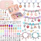 Kit de pulseira Charm Billbotk com caixa de joias e miçangas