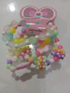 Kit de pulseiras miçangas infantil de bolinhas