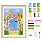 Kit de Punch Needle clberni 30x40 cm com Moldura para Bordado