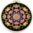 Kit de Punch Needle DIY com Estampa Mandala 20 x 20 cm Kit Inicial