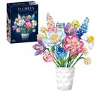 Kit de quebra-cabeça de flores 3D, modelo de vaso floral colorido DIY