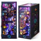 Kit de quebra-cabeça de madeira para livros FUNPOLA Futuristic Cyberpunk