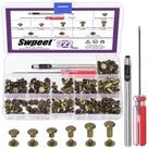 Kit de rebites de couro Sweet 110 unidades M5 Bronze com ferramentas