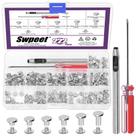 Kit de rebites de couro Sweet M5 x 4-12 mm Silver 110 Set