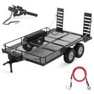Kit de reboque de metal RC Powmok com eixos duplos em escala 1/10