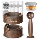 Kit de recarga para Vertuo Pod reutilizável para Nespresso com 100 tampas Kit de recarga para Vertuo Pod reutilizável para Nespresso com 100 tampas