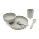 Kit de Refeição 5 Peças Silicone Platinum Sand - Kikka Boo