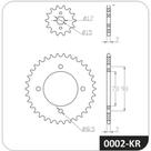 Kit de relação Honda Biz 125 2005 a 2015 COBREQ 0002-KR Kit de relação Honda Biz 125 2005 a 2015 COBREQ 0002-KR