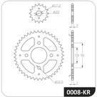 Kit de relação Honda Cg 150 Cargo 2014 a 2023 COBREQ 0008-KR Kit de relação Honda Cg 150 Cargo 2014 a 2023 COBREQ 0008-KR