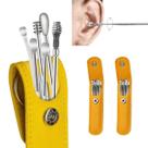 Kit De Remoção De Cera De Ouvido Aço Inox 6 Pç Com Estojo C3B