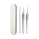 Kit De Remoção De Cravos Em Aço Inoxidável Preto Com Pinça E Agulha, Ferramenta Para Remover Acne