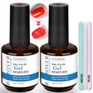 Kit de remoção de esmalte em gel LOUINSTIC com limas de unhas 15mL x2