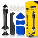 Kit De Remoção De Silicone E Acabamento 3 Em 1 Com 9 Peças: Raspador De Silicone, Kit De Remoção De