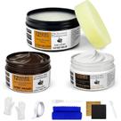 Kit de Reparo de Couro Liccyy 3 em 1 Marrom com Bálsamo e Condicionador Kit de Reparo de Couro Liccyy 3 em 1 Marrom com Bálsamo e Condicionador