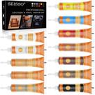 Kit de reparo de couro SEISSO 12 cores para móveis, carros, bolsas