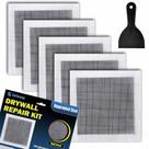 Kit de reparo de drywall Seloom atualizado em fibra de vidro de 25 x 25 cm Kit de reparo de drywall Seloom atualizado em fibra de vidro de 25 x 25 cm