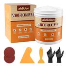 Kit de reparo de enchimento de madeira com 473 ml, pintável e manchável
