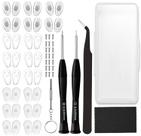 Kit de reparo de óculos Aobvrey 18 pares de almofadas nasais com ferramentas