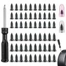 Kit de Reparo de Pneus Boszoiu 60 Peças, Tipo Parafuso, com Chave de Fenda