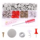 Kit de reparo de teto de carro Swpeet, 272 peças, cinza com rebites