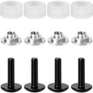 Kit de reparo de viseira para capacete de hóquei KH866, 4 parafusos, porcas e espaçadores Kit de reparo de viseira para capacete de hóquei KH866, 4 parafusos, porcas e espaçadores