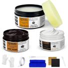 Kit de Reparo para Couro Liccyy 3 em 1 Marrom Escuro 120 g Creme