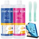 Kit de resina epóxi JDiction 80 oz Crystal Clear, não tóxico