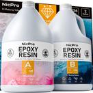 Kit de Resina Epoxi Nicpro 7.6L Transparente Cristal, Apta para Alimentos