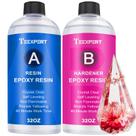 Kit de resina epóxi Teexpert Crystal Clear de 1,9 L para arte e artesanato
