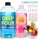 Kit de resina epóxi Teexpert Deep Pour 1500mL Proporção de mistura 2:1