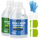 Kit de resina TAKIMO Crystal Clear 2L para revestimento, fundição e bricolage