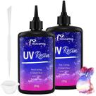 Kit de Resina UV Honcaring 500g Transparente Sem Bolhas Cura Rápida