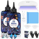 Kit de resina UV KISREL 200g com luz UV para fabricação de joias artesanais