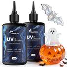 Kit de resina UV TQELFSS 500 g transparente cristalina de cura dura