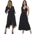 Kit de Robe Medusa Longa e Camisola Jade Longa 2 peças