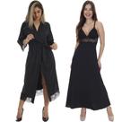Kit de Robe Medusa Longa e Camisola Jade Longa 2 peças