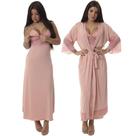 Kit de Robe Medusa Longo e Camisola de Amamentação Longa